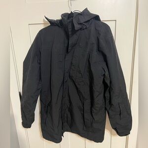 Eddie Bauer Weatheredge Black Nylon Men’s Rain jacket Size Small Waterproof